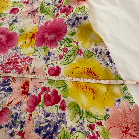Women’s XL Floral Skirt A Line Paneled Spring Cottage Core Notations - Picture 9 of 10